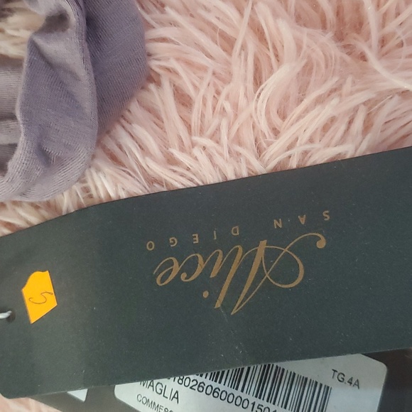 NWT Alice San Diego purple long sleeve crop jacket cardigan top tie front - Picture 2 of 7